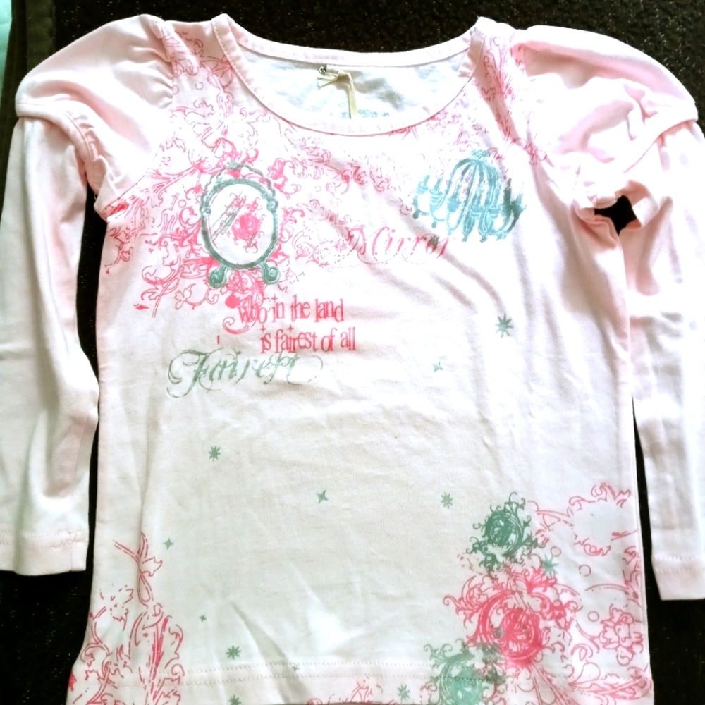 Solog girl Pink color Long Sleeve Cotton Casual Everyday Graphic Design Shirt 5